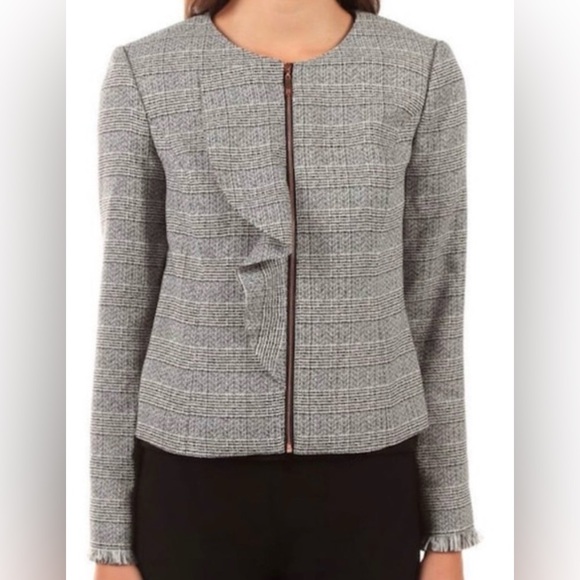 Ivanka Trump Gray Plaid Jacket - Picture 1 of 5